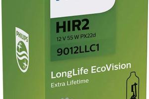 Lampada PHILIPS LongLife 9012LLC1 HIR2 12V 55W 370