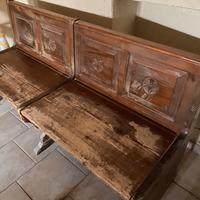 Panca antica in legno massiccio