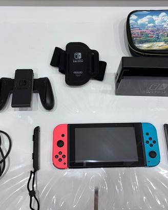 Nintendo Switch V2 32GB Neon + Dock + Accessori