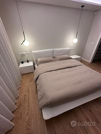 LETTO MATRIMONIALE IN VERA PELLE