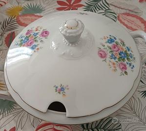 Zuppiera in porcellana cecoslovacca anni 50