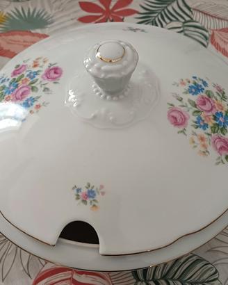 Zuppiera in porcellana cecoslovacca anni 50