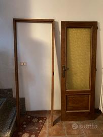 Porta interna in legno con vetro + telaio