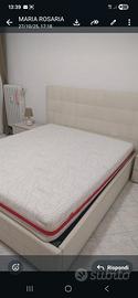 letto matrimoniale contenitore ecopelle
