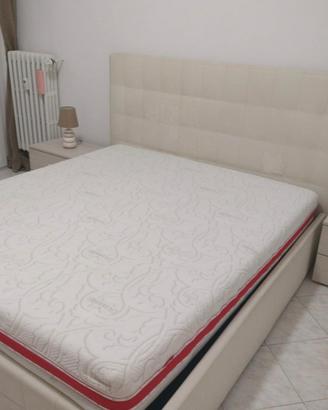 letto matrimoniale contenitore ecopelle