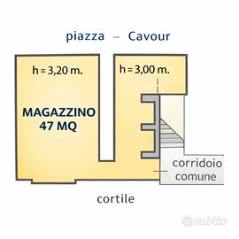 Centro Ancona - Magazzino 47 mq Piazza Cavour