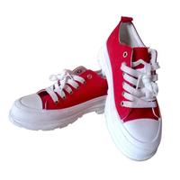 Sneakers rosse tela Platform n.38