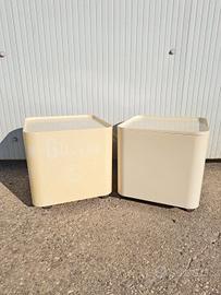 coppia comodini Dime design anni 70 Siard Longato