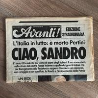 Avanti edizione morte Pertini