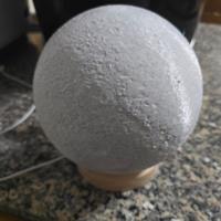 Lampada luna 3d led base color legno