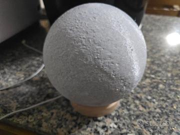 Lampada luna 3d led base color legno