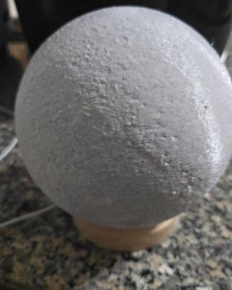 Lampada luna 3d led base color legno