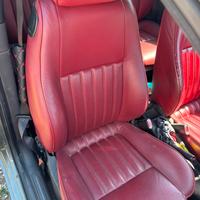 Sedili in pelle rossa alfa romeo 147