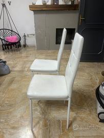 6 sedie in ecopelle con brillantini – Come nuove