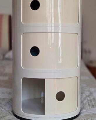 Comodino Vintage Kartell componibili 3 moduli 