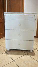 Bagnetto Fasciatoio Foppapedretti Bianco 3Cassetti