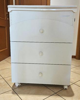 Bagnetto Fasciatoio Foppapedretti Bianco 3Cassetti