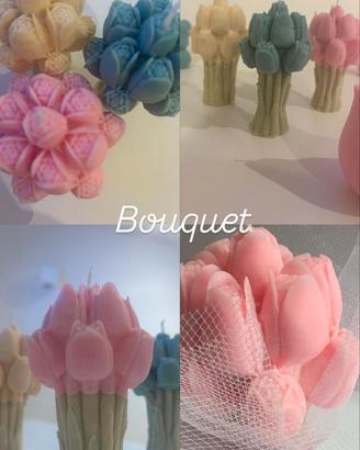 candele bouquet, bomboniere, segnaposti