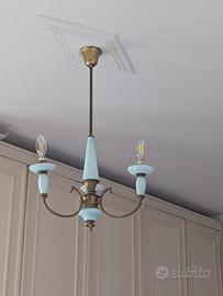 lampadario anni ‘60 azzurro