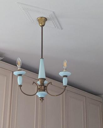 lampadario anni ‘60 azzurro