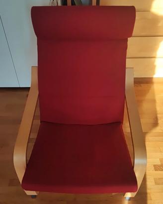 Poltrona Poang Ikea rossa