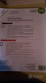 Libro scolastico incontro la storia