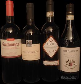 Barbaresco Ruchè Merlot/Cabernet e Grattamacco 