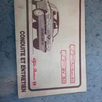 Libretto manutenzione uso Alfa Romeo 75