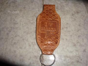 Portachiavi Vera Pelle I LOVE MALTA