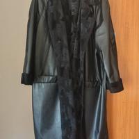 cappotto di pelle nero
