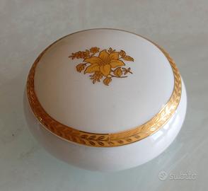 scatolina fine porcellana con oro 