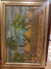 quadro africano con cornice