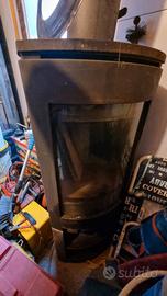 Stufa a legna in acciaio