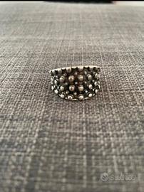 Anello grunge argento brunito size S/M