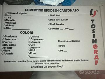 Copertine rigide in cartonato Tosingraf