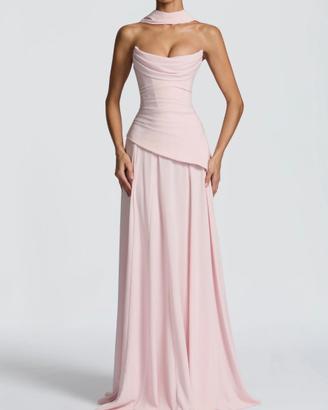 Vestito lungo elegante rosa - S - come nuovo