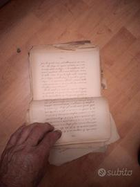 antico manoscritto da collezione del 1800