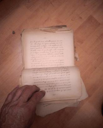 antico manoscritto da collezione del 1800