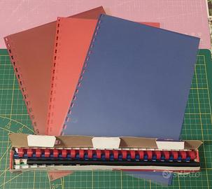 Dorsi in plastica e copertine rilegatura fogli A4