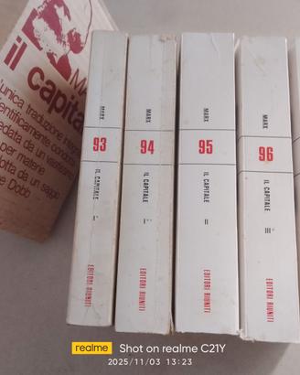 Marx Il capitale, Editori Riuniti -5 Volumi.