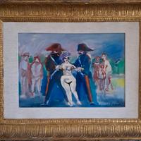 Mino Maccari 1967 :  Donna con Carabinieri. 