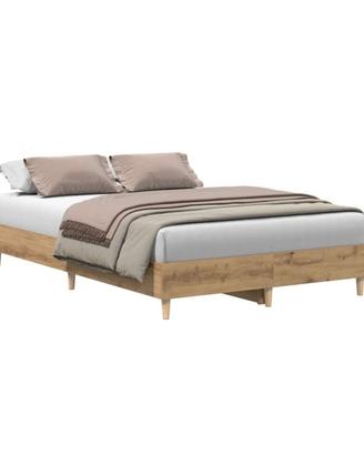 Base letto in legno completa di doghe e materasso