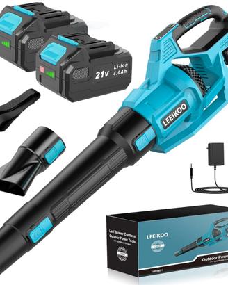 Soffiatore a batteria con 2 batterie foglie sabbia