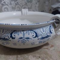 centrotavola/sottovaso  in ceramica finemente deco