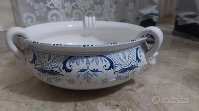 centrotavola/sottovaso  in ceramica finemente deco