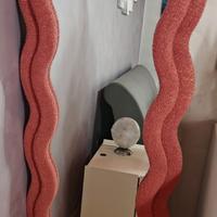 Specchio rosa design da parete o da terra