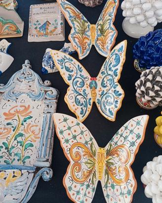 farfalle in ceramica di Caltagirone 