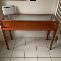 Consolle vetrina con ripiano estraibile