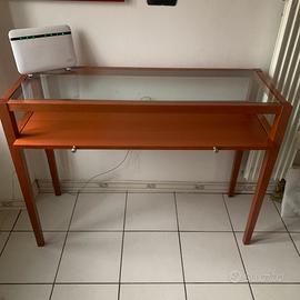 Consolle vetrina con ripiano estraibile