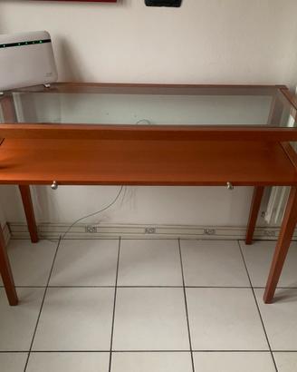 Consolle vetrina con ripiano estraibile